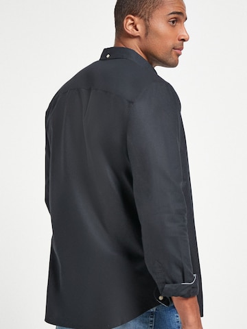 Next Regular fit Button Up Shirt in Black