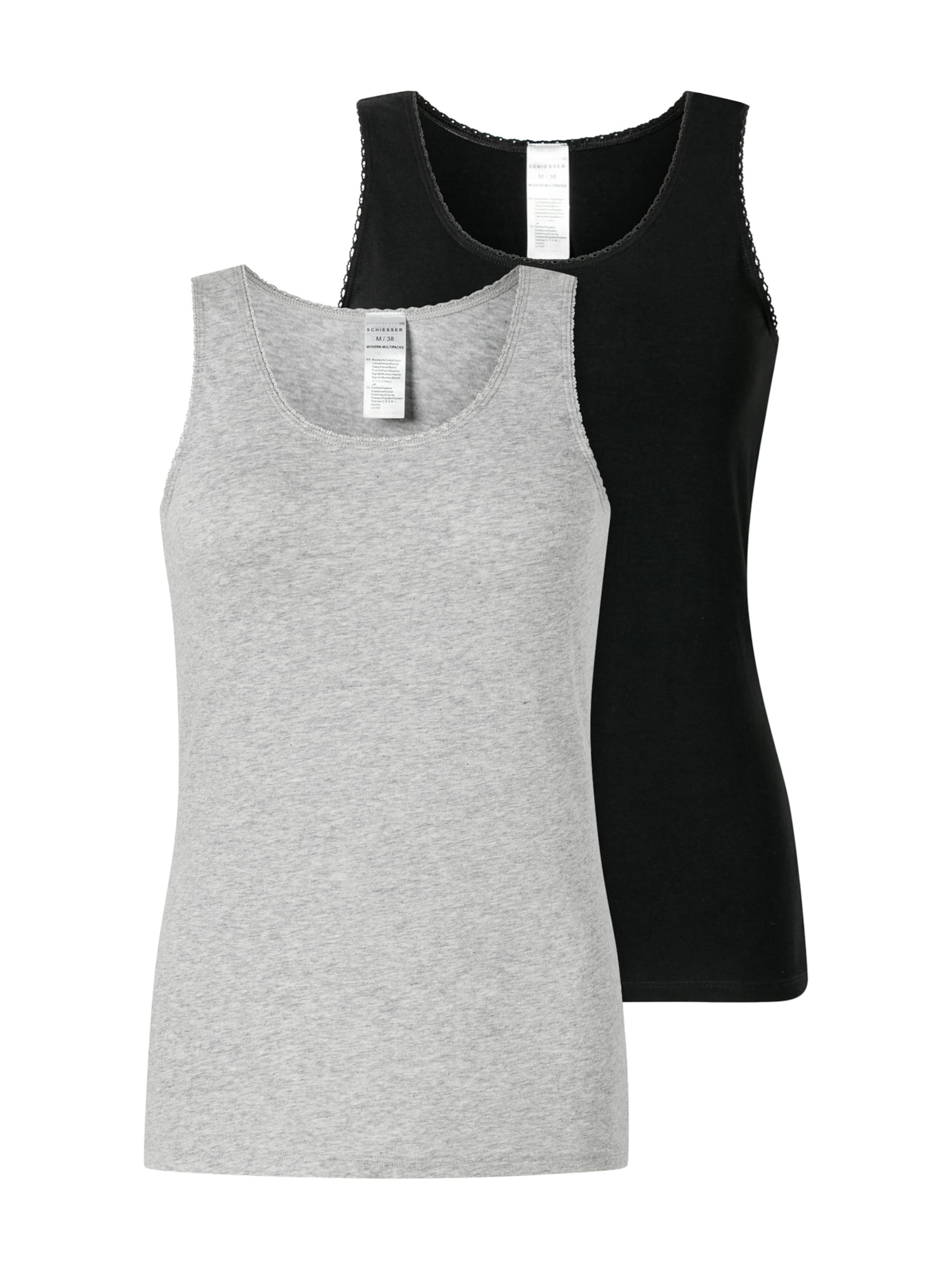 SCHIESSER Trikó és alsó póló ' Modern Multipacks ' - szürke: elől