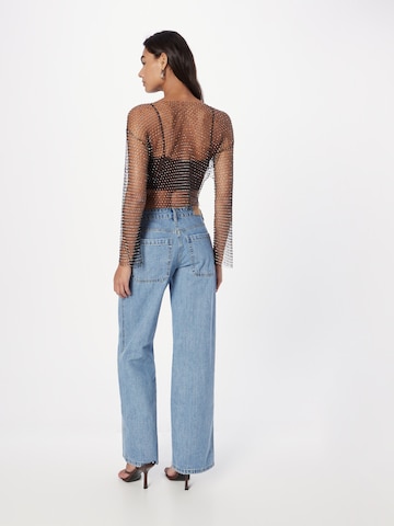 Gina Tricot Wide Leg Jeans in Blau