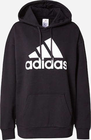 ADIDAS SPORTSWEAR Athletic Sweatshirt 'Essentials Logo friend Fleece' in Black: front