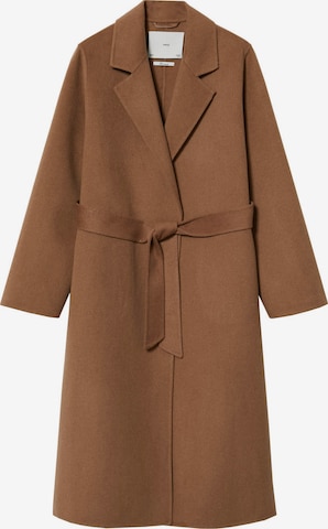 MANGO Between-Seasons Coat 'Batin' in Brown: front