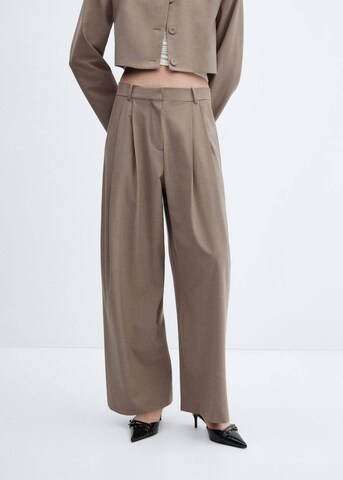 MANGO Wide leg Pants 'Roy' in Beige