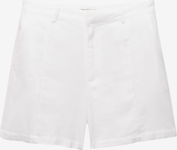 Pull&Bear Regular Trousers in White: front