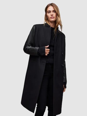 AllSaints Between-seasons coat 'SIDNEY LEA' in Black: front