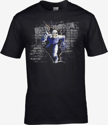 T-Shirt 'Mummy Wall Break' Iron Maiden en noir : devant