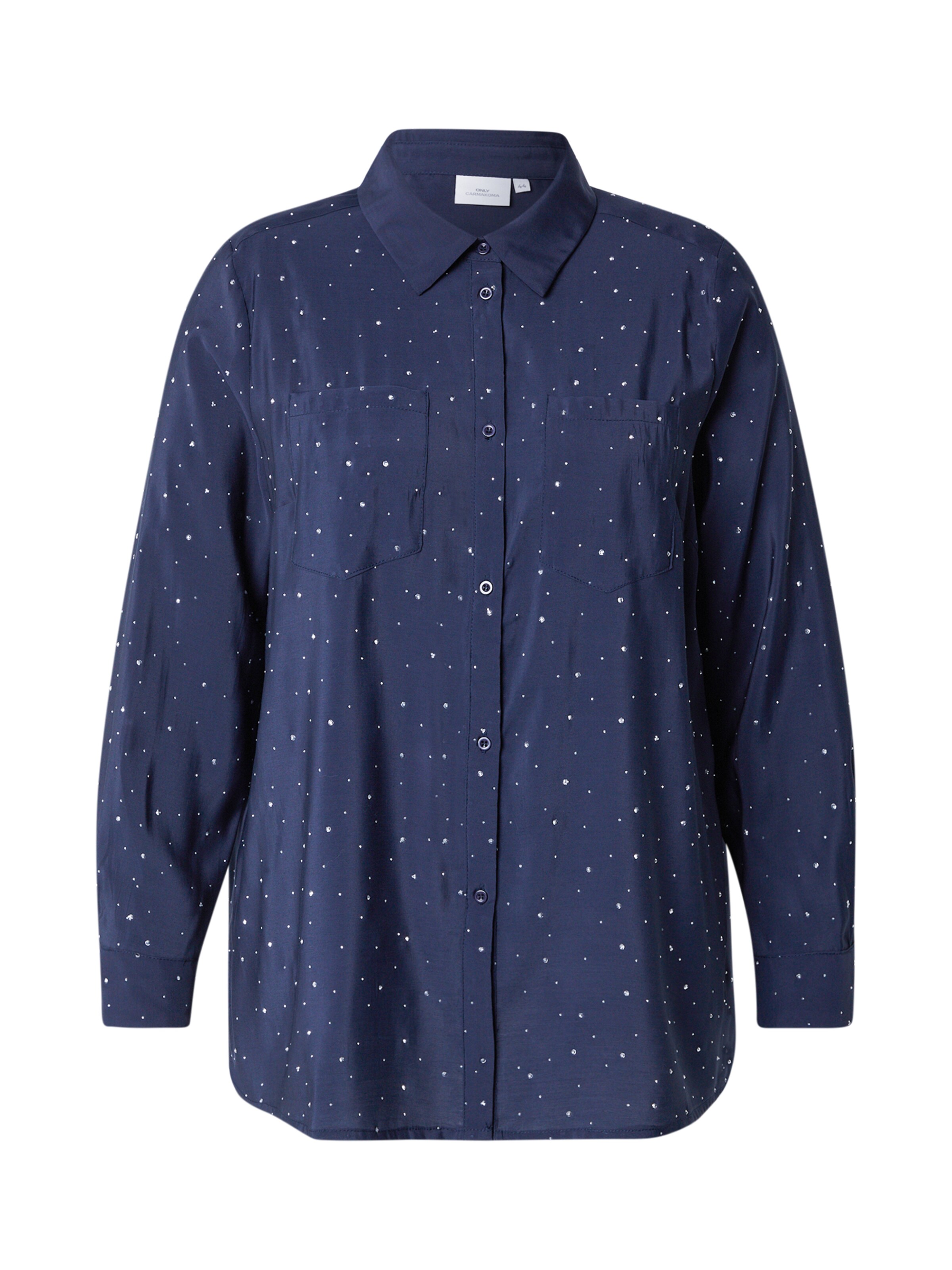 ONLY Carmakoma Bluzka w kolorze niebieski: przód