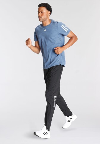 ADIDAS PERFORMANCE Functioneel shirt 'Own The Run Heather' in Blauw