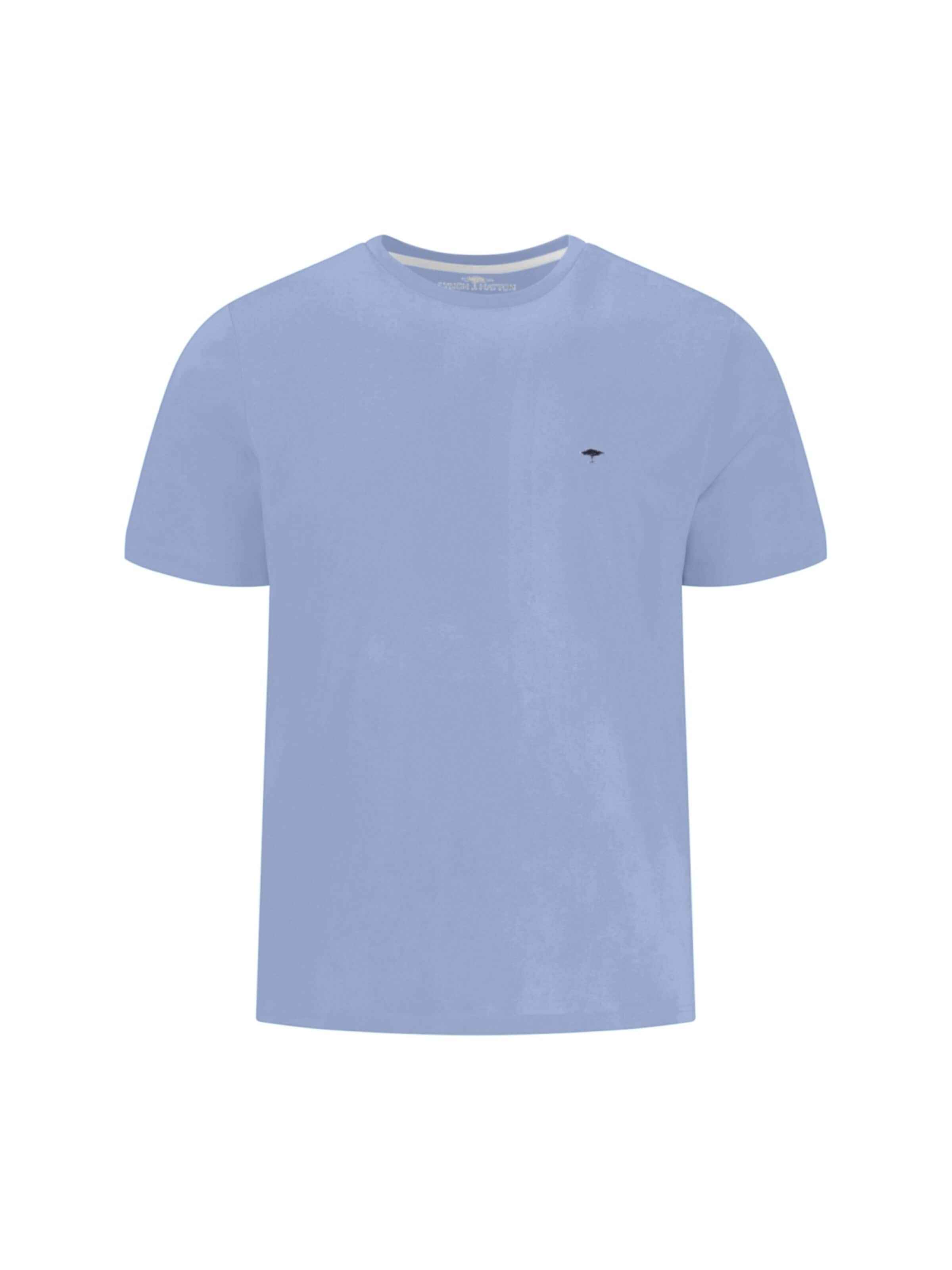Fynch Hatton Shirt 'T-shirt, basic, single jersey new breeze'‌‌‌‌‌‌‌‌ in Blau: Vorderseite