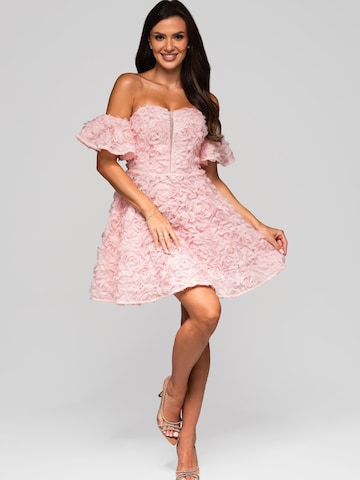 Ombre Abendkleid in Pink: Vorderseite