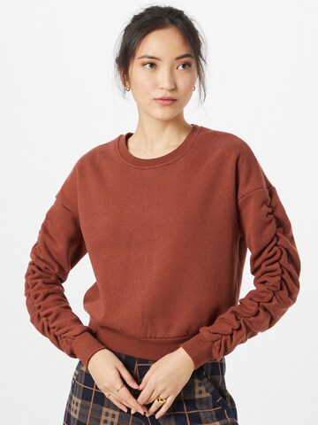 ONLY Sweatshirt 'FINA' in Brown: front
