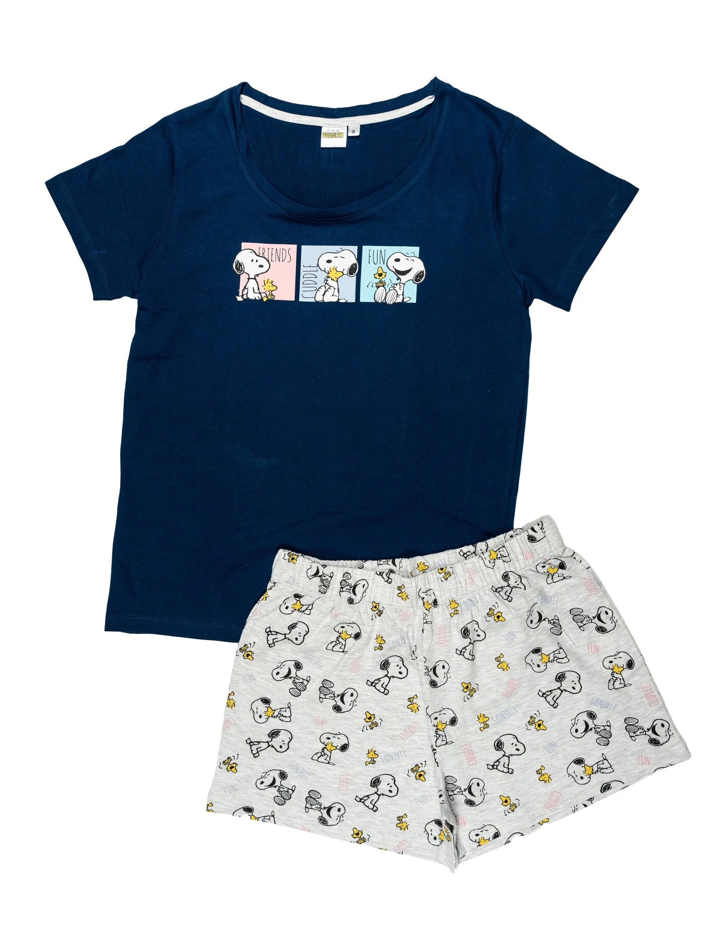 Snoopy & Die Peanuts Shorty 'Friends Cuddle Fun' in Blue