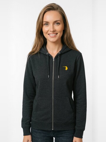 Rednib Zip-Up Hoodie 'Express Stitch' in Grey