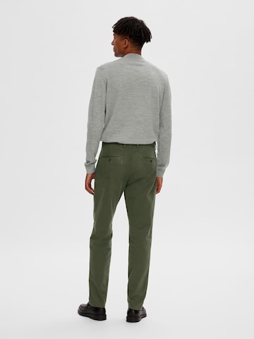 Coupe slim Pantalon chino SELECTED HOMME en vert