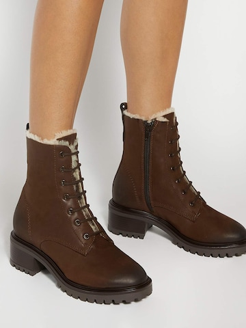 Dune LONDON Schnürstiefelette 'Paniz' in Braun