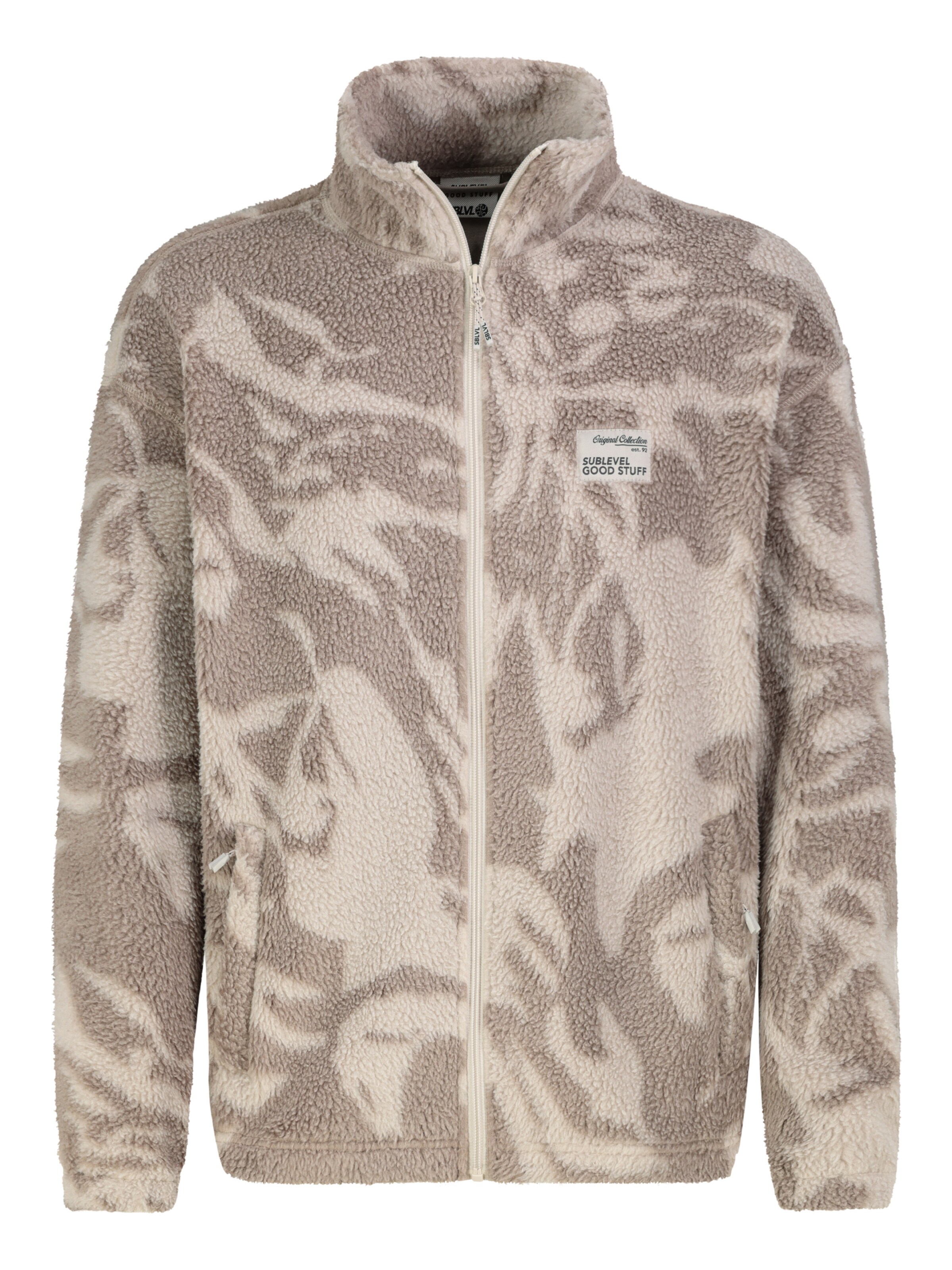 Sublevel Fleece jas in Beige: voorkant