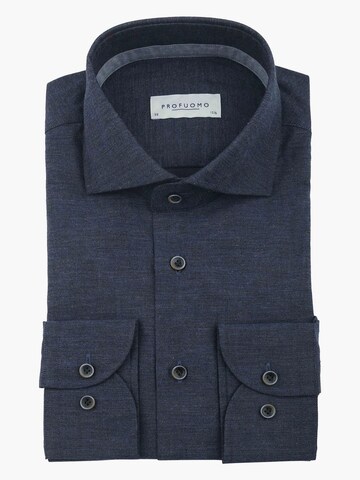 Profuomo Slim Fit Hemd‌‌‌‌‌‌‌ in Blau: Vorderseite