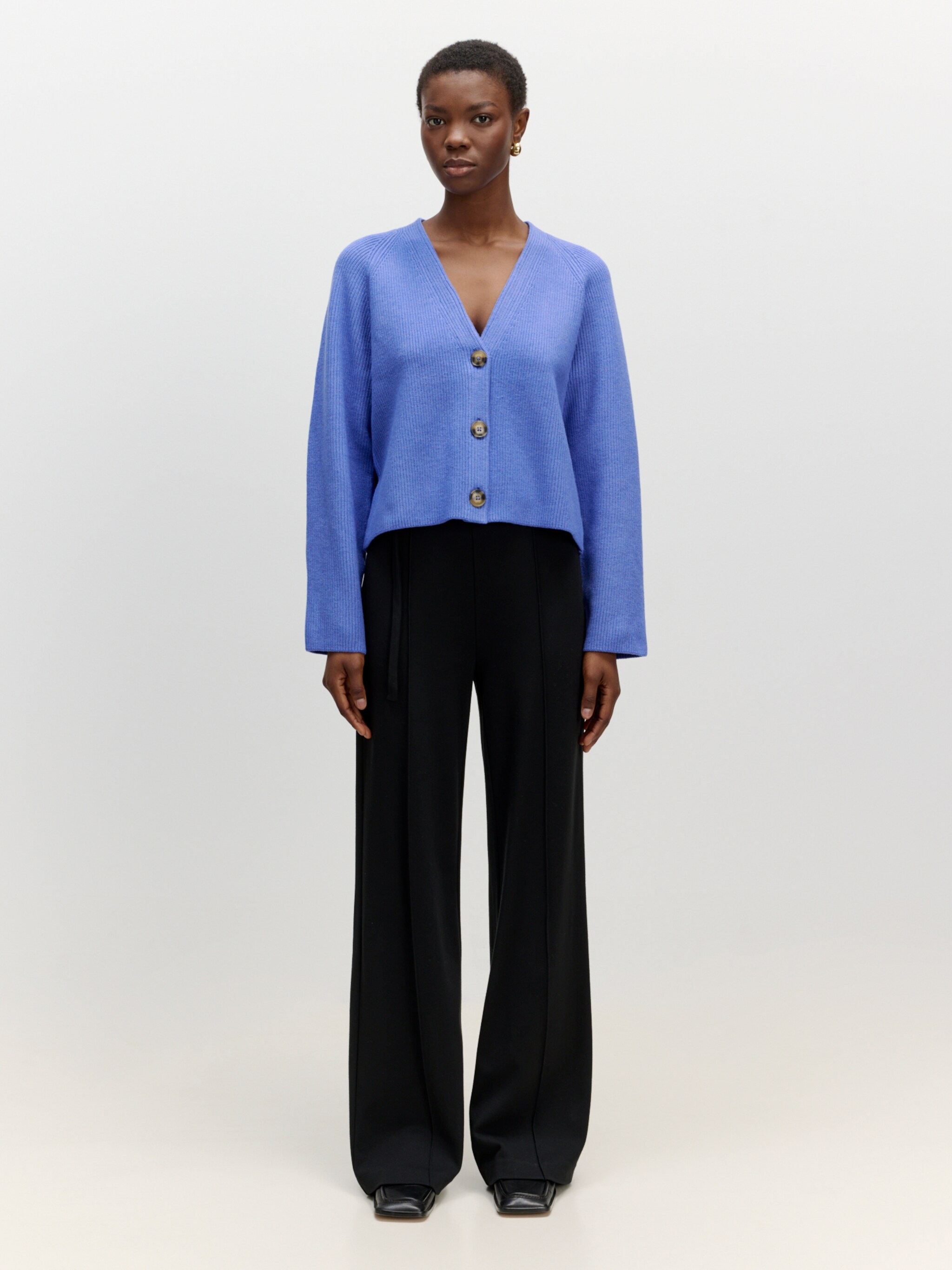 EDITED Producten Gebreid vest 'Logan' Blauw