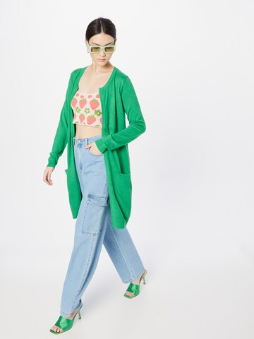 PULZ Jeans Knit cardigan 'SARA' in Green