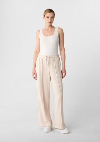 comma casual identity Wide leg Trousers in Beige: front