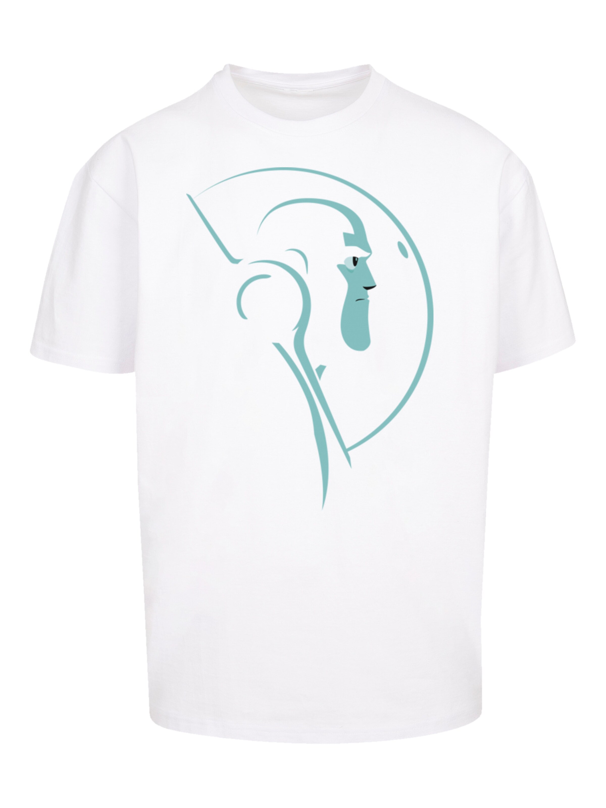 F4NT4STIC T-Shirt 'Buzz Lightyear Space Helmet Stare' in Weiß: Vorderseite
