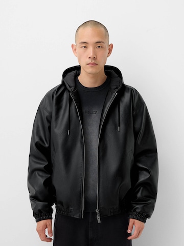 Veste mi-saison Bershka en noir : devant