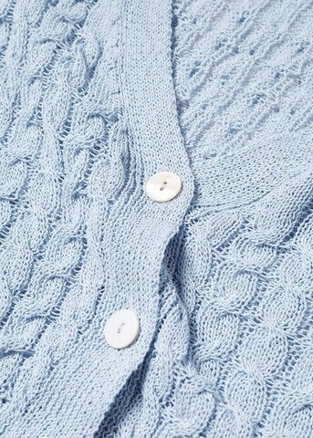 MANGO Knit Cardigan in Blue