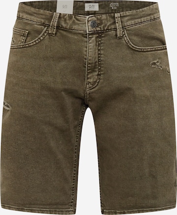 QS Regular Jeans in Brown: front