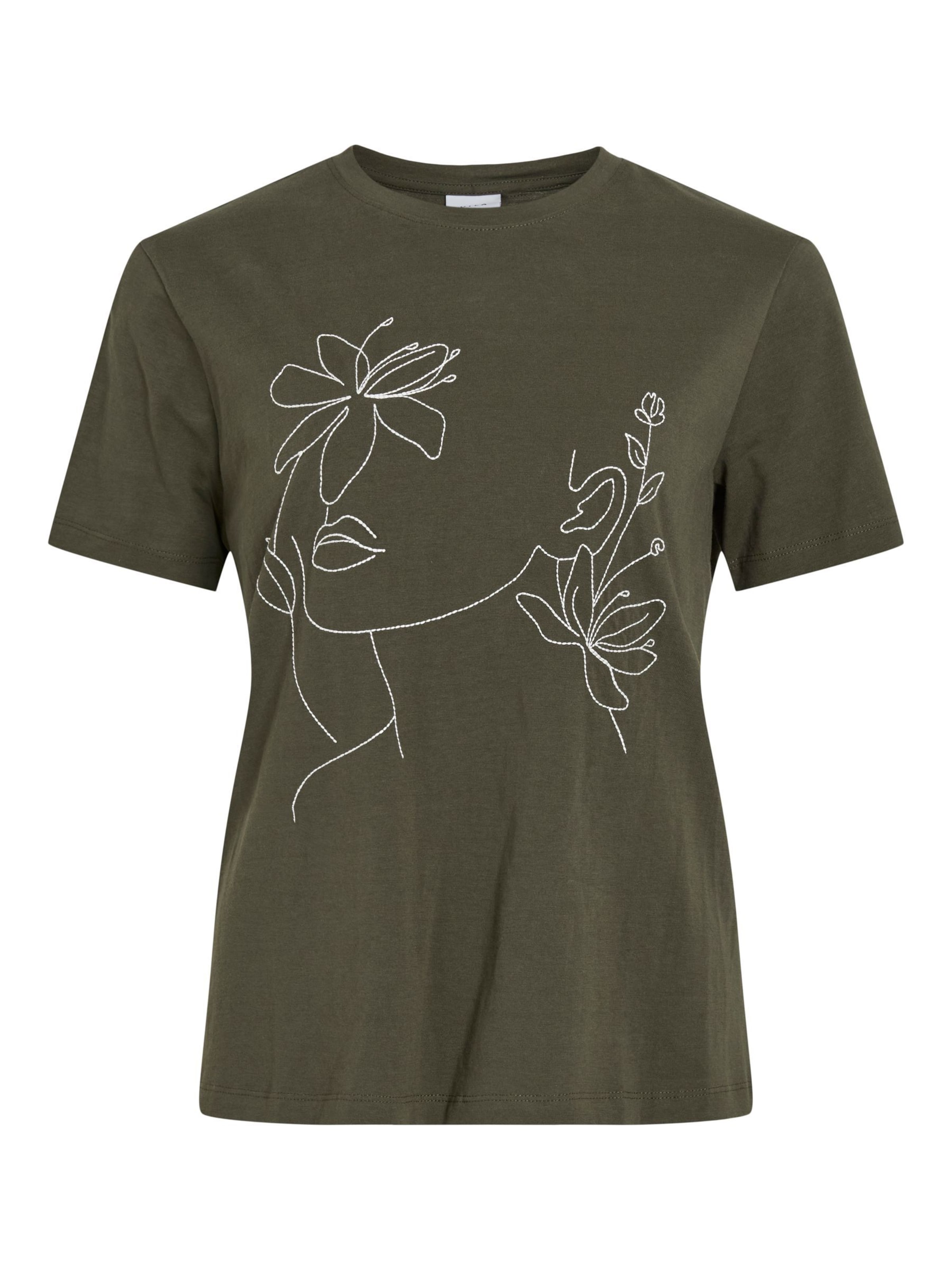 T-shirt 'VISybil' VILA en vert : devant