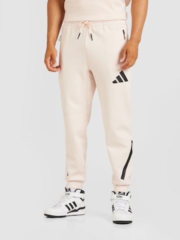 ADIDAS SPORTSWEAR Tapered Sports trousers 'Z.N.E.' in Pink: front