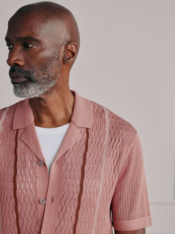 Next Regular fit Button Up Shirt 'Signature' in Pink