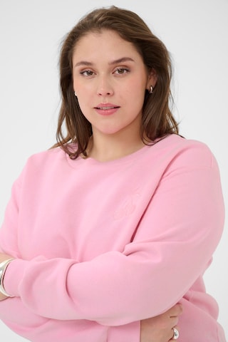 KAFFE CURVE Sweatshirt 'KCmalody' in Roze