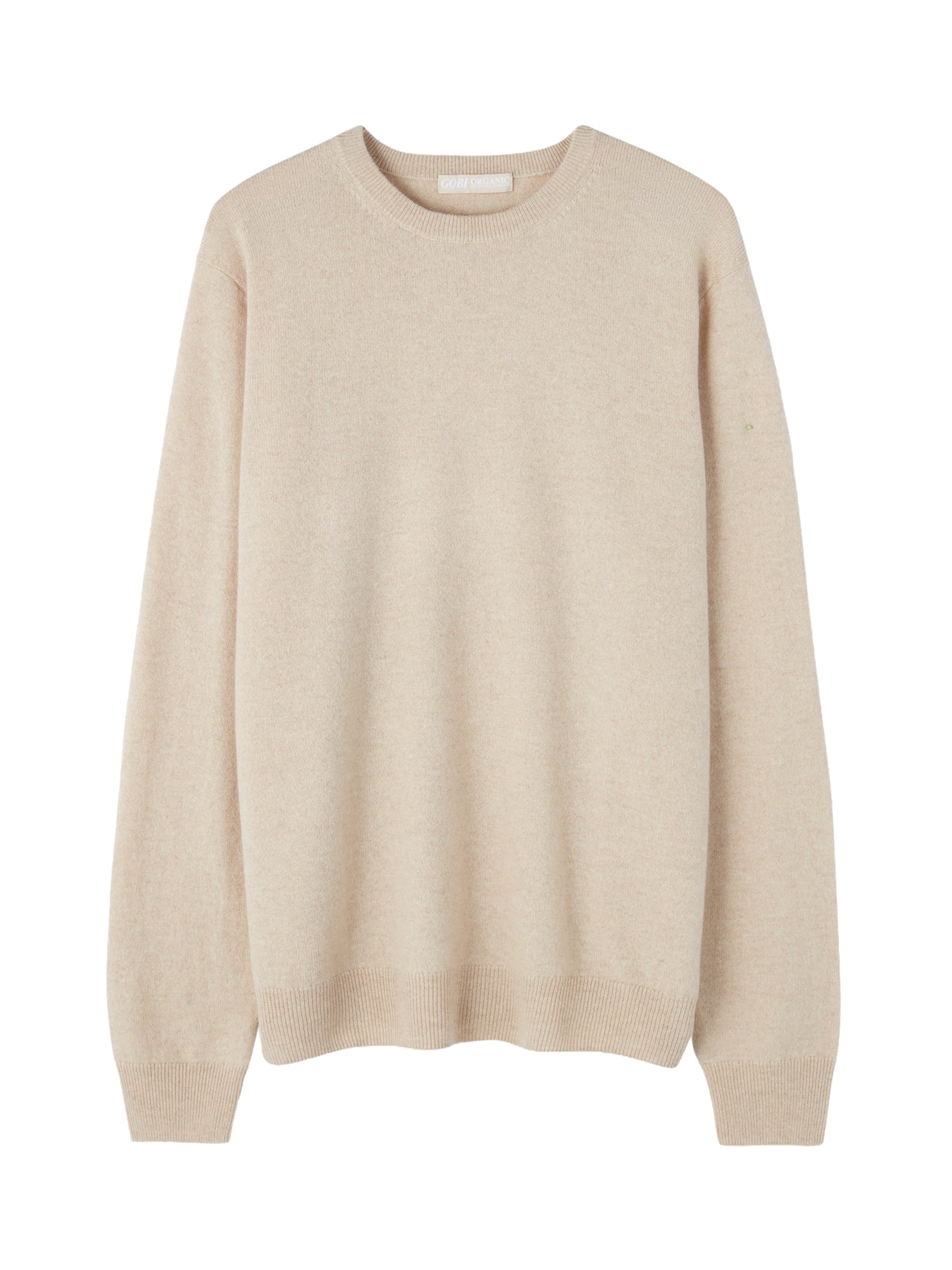 GOBI Cashmere Sweater 'Men's Essential Crewneck Cashmere Sweater' in Beige: front