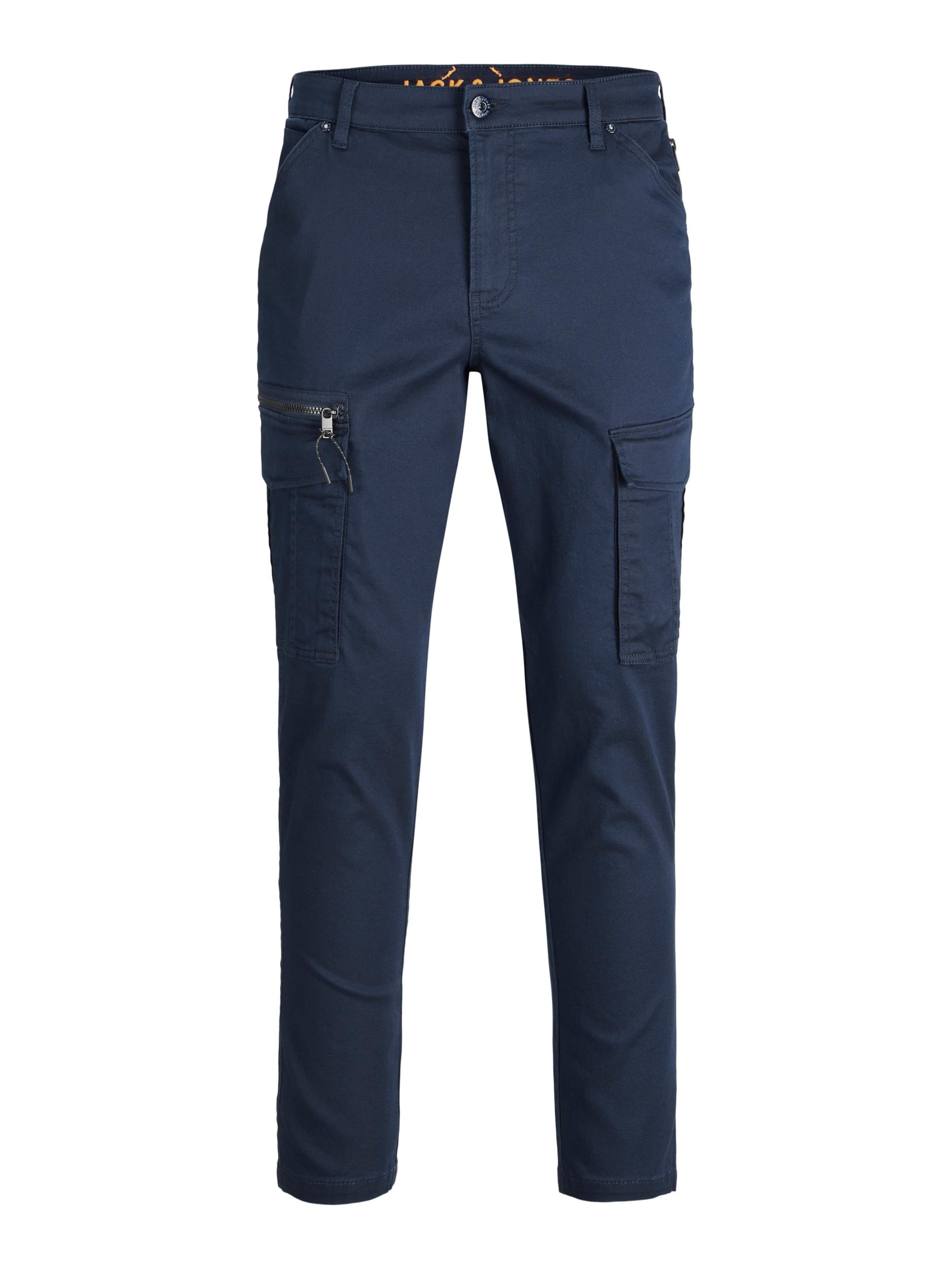Vêtements Pantalon cargo TACE DEX JACK & JONES en Bleu Marine 