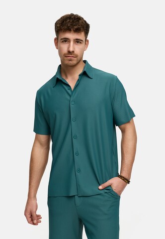 INDICODE JEANS Regular fit Overhemd 'Lamgo' in Groen: voorkant