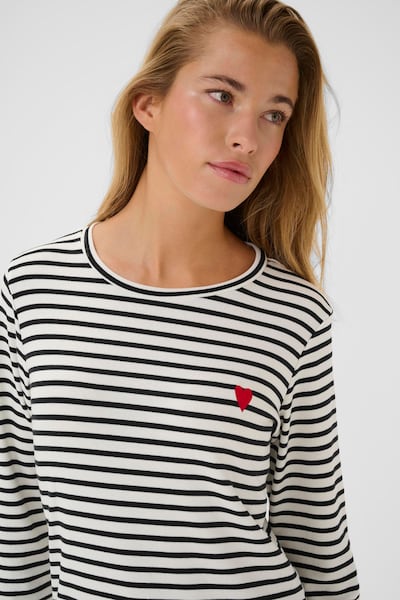 Kaffe Shirt in schwarz / weiß, Produktansicht