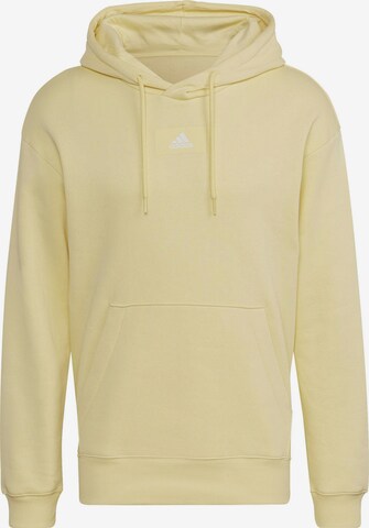 Hanorac sport 'Essentials Feelvivid  Fleece Drop Shoulder' de la ADIDAS SPORTSWEAR pe galben: față