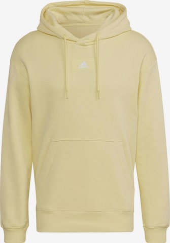 ADIDAS SPORTSWEAR - Sweatshirt de desporto 'Essentials Feelvivid  Fleece Drop Shoulder' em amarelo: frente