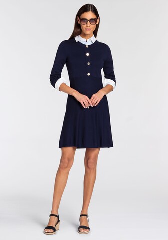 DELMAO Strickkleid in Blau