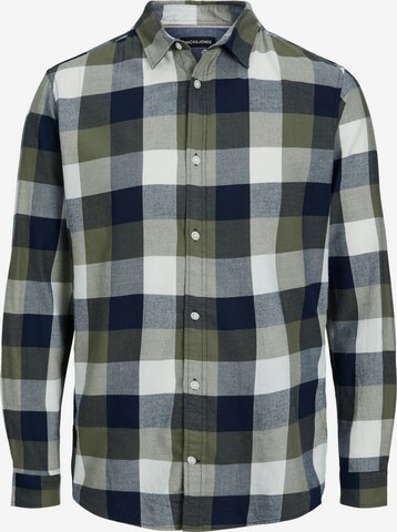 Slim fit Camicia di JACK & JONES in verde: frontale