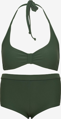 La V Bikini in Groen: voorkant