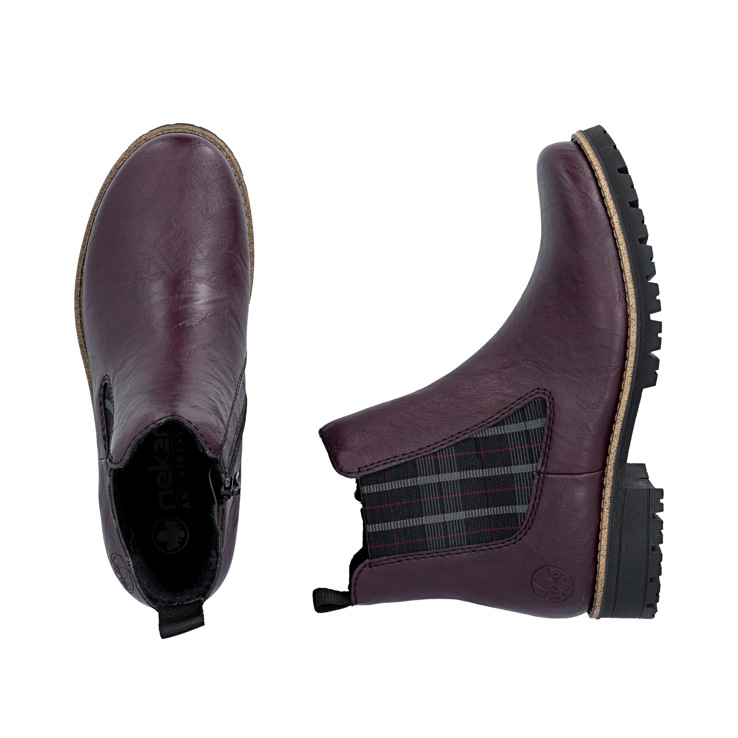 Bottines Rieker en rouge