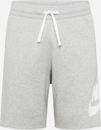 Nike Sportswear Hlače 'Club Alumni' u siva melange / bijela, Pregled proizvoda