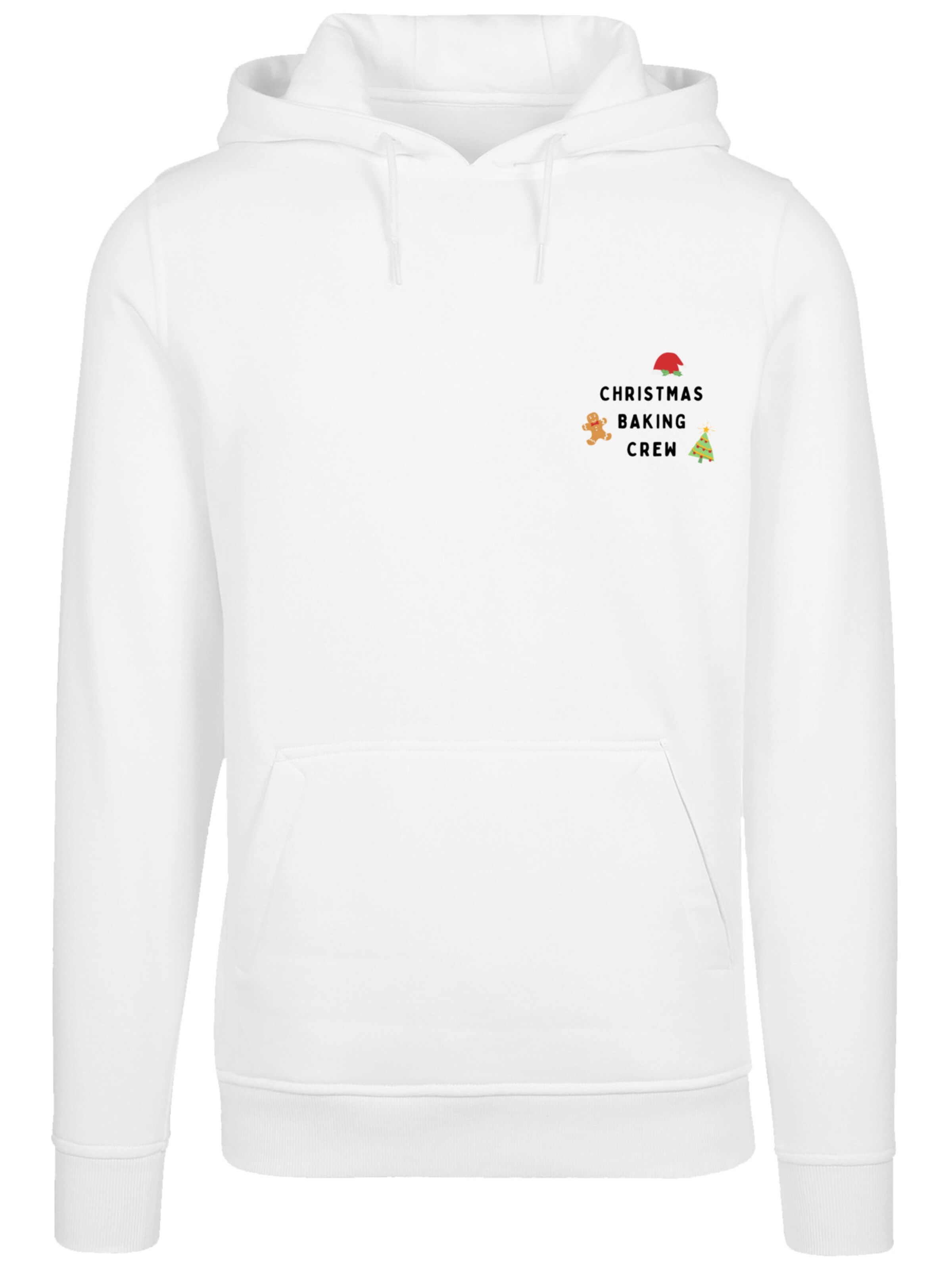 F4NT4STIC Sweatshirt 'Christmas Baking Crew' in Wit: voorkant