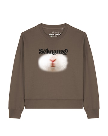 Watapparel Sweatshirt 'Schnauze ' in Brown: front