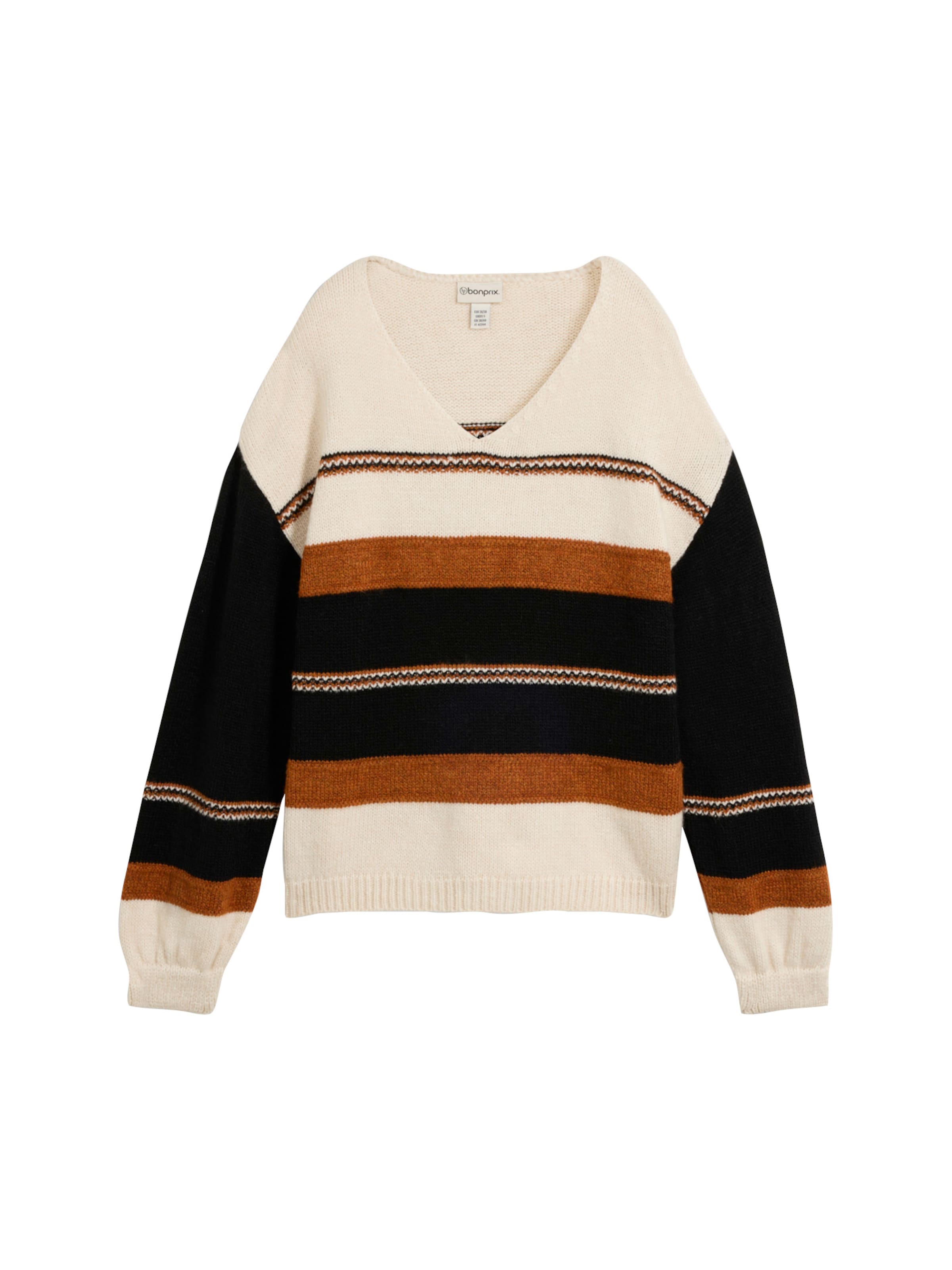 bonprix Sweter w kolorze beżowy: przód