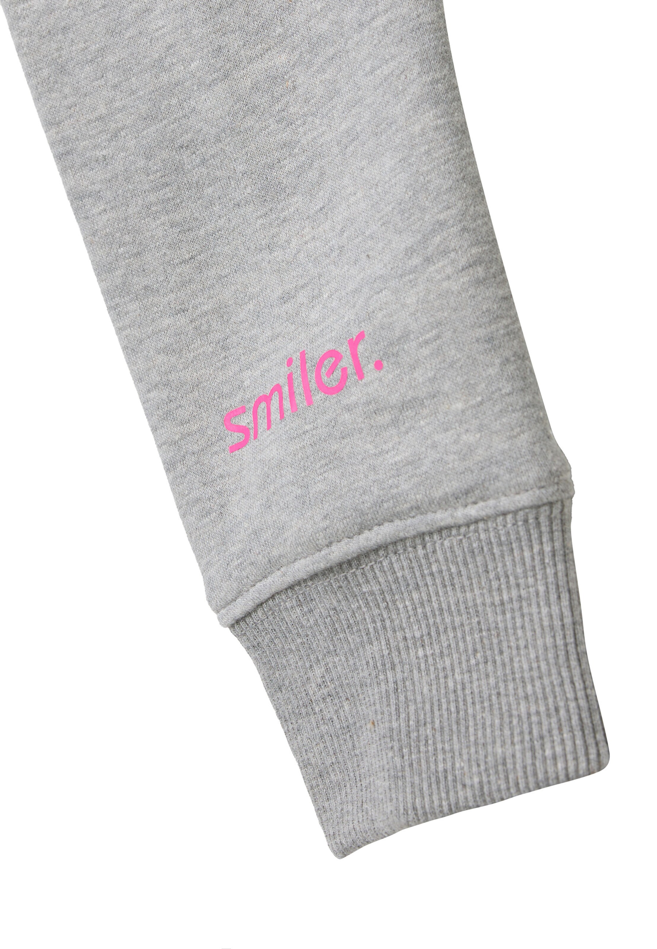 smiler. Sweatshirt 'Happy' in Grijs