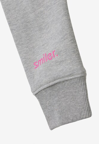 smiler. Sweatshirt 'Happy' in Grey