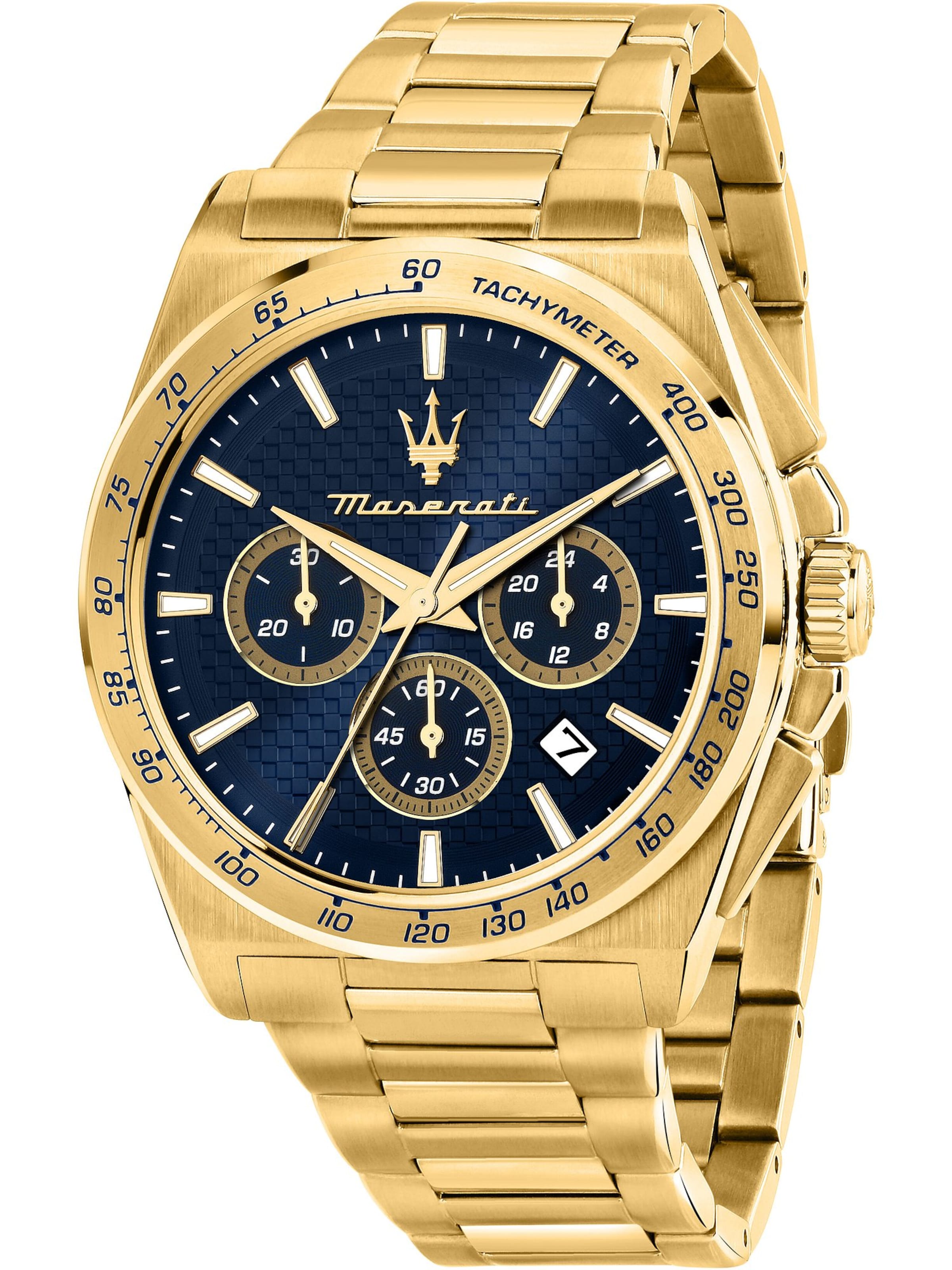 Maserati Uhr in Gold: Vorderseite
