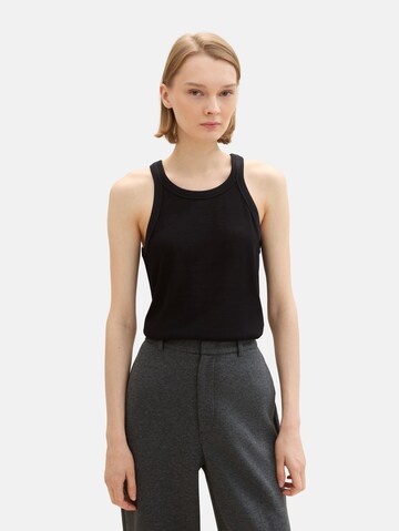 TOM TAILOR DENIM Top in Schwarz: Vorderseite