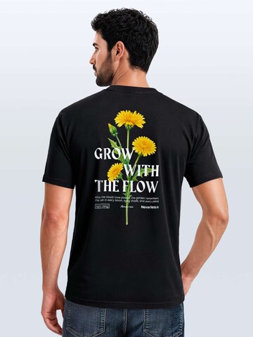 Neverless Shirt 'with the flow' in Black
